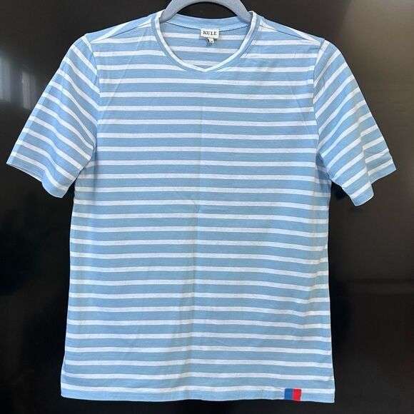 Kule Striped Modern T-Shirt, Size XS Blue White - Picture 1 of 10